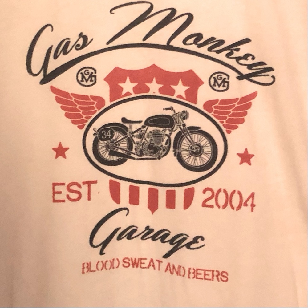 Gas Monkey Motorcycle Graphic Raglan T-shirt